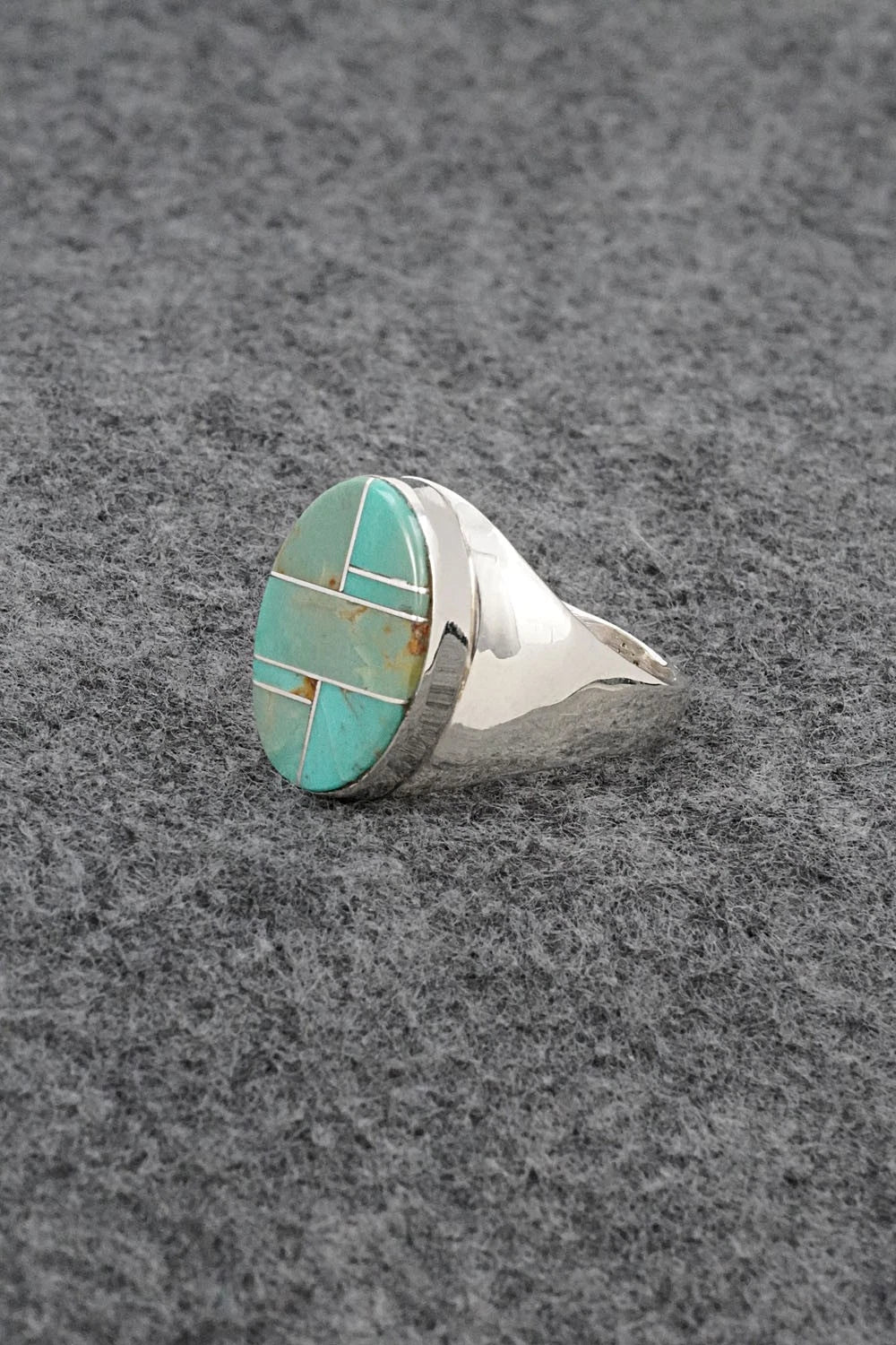 Turquoise & Sterling Silver Ring - Wilbert Gray - Size 10
