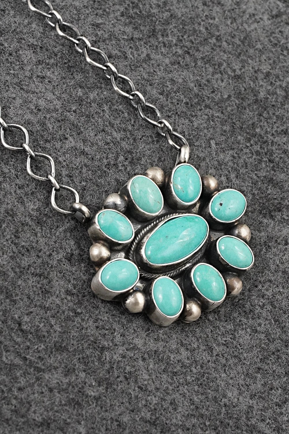 Turquoise & Sterling Silver Necklace - Kathleen Livingston