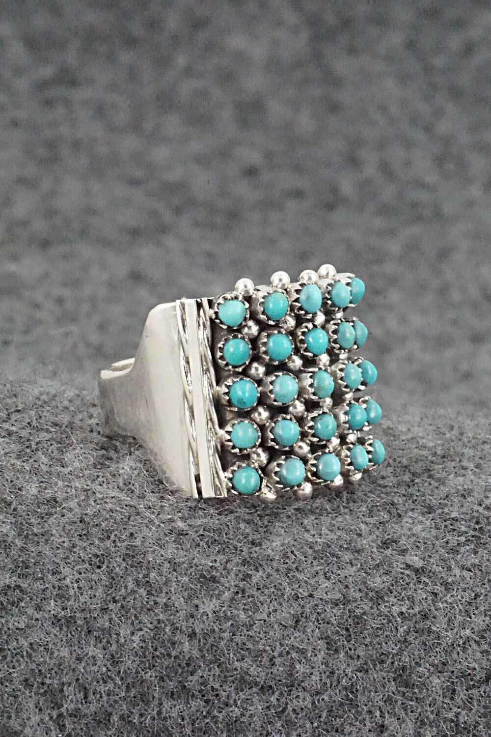 Turquoise & Sterling Silver Ring - Stephen Haloo - Size 8.5