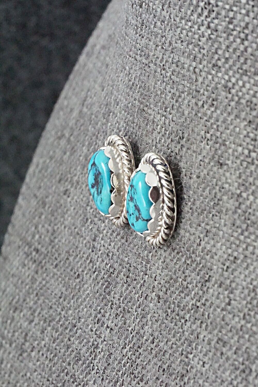 Turquoise & Sterling Silver Earrings -Isabelle John