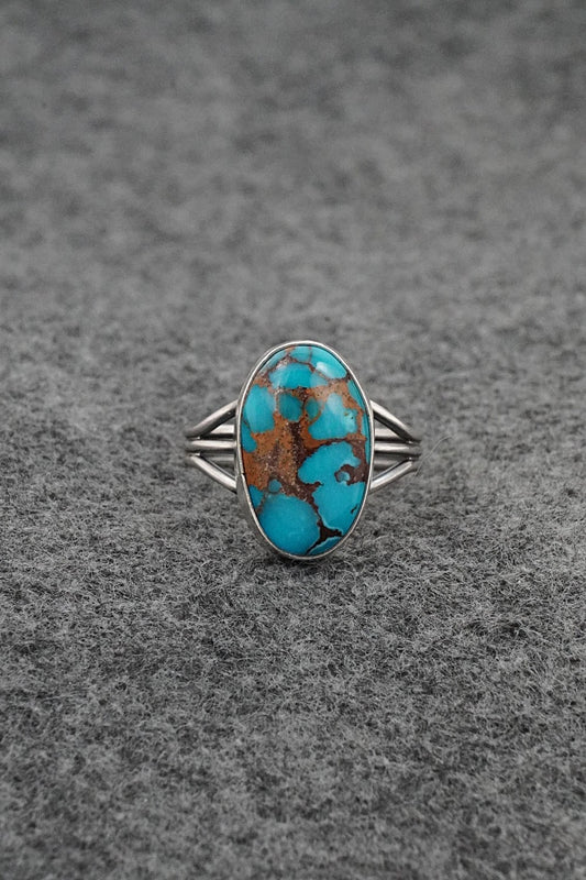 Turquoise & Sterling Silver Ring - Rena Begay - Size 8