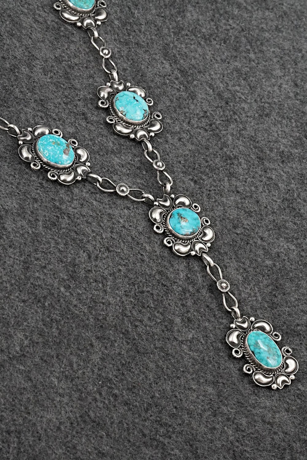 Turquoise & Sterling Silver Necklace - Derrick Gordon