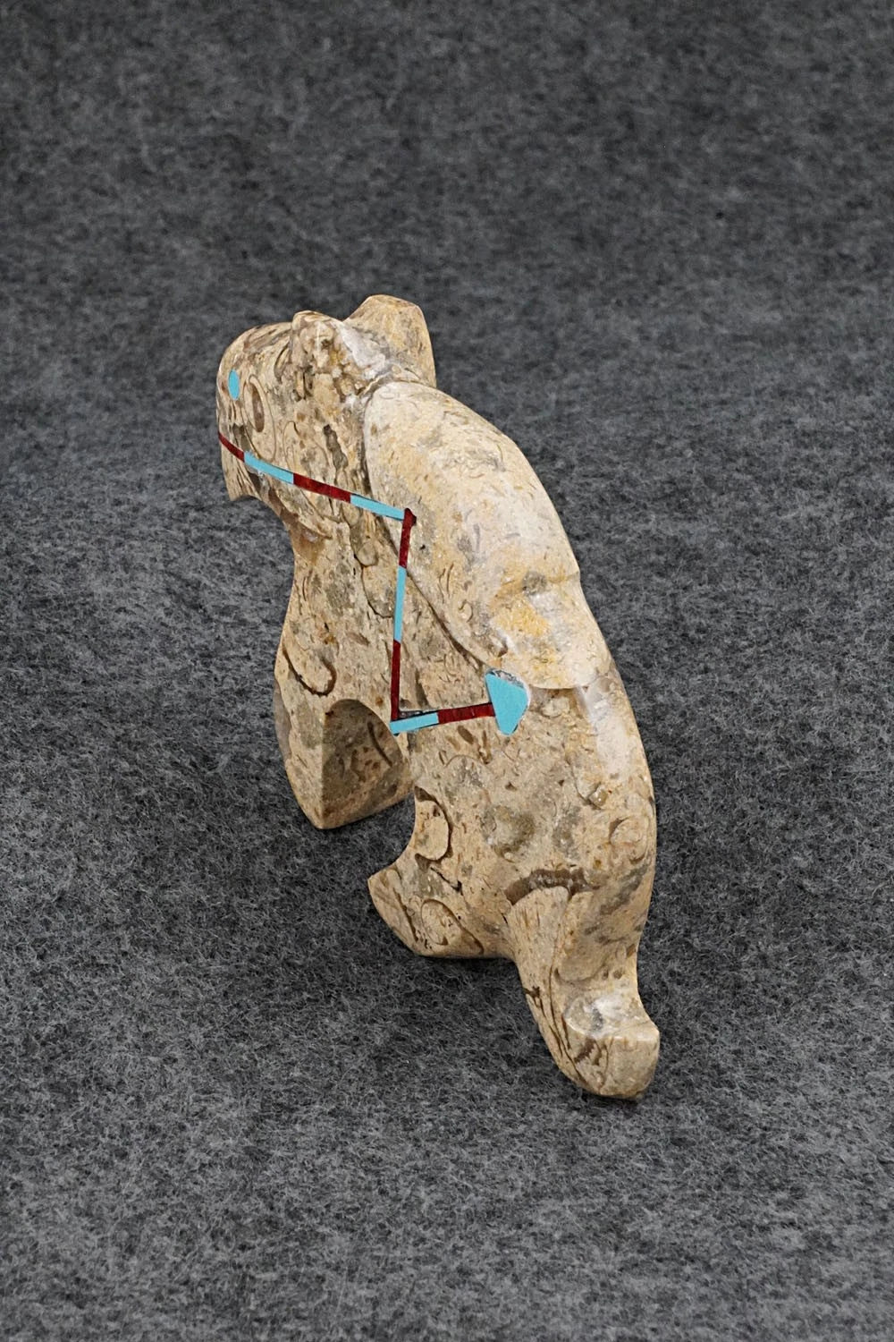 Mountain Lion Zuni Fetish Carving - Kenric Laiwakete