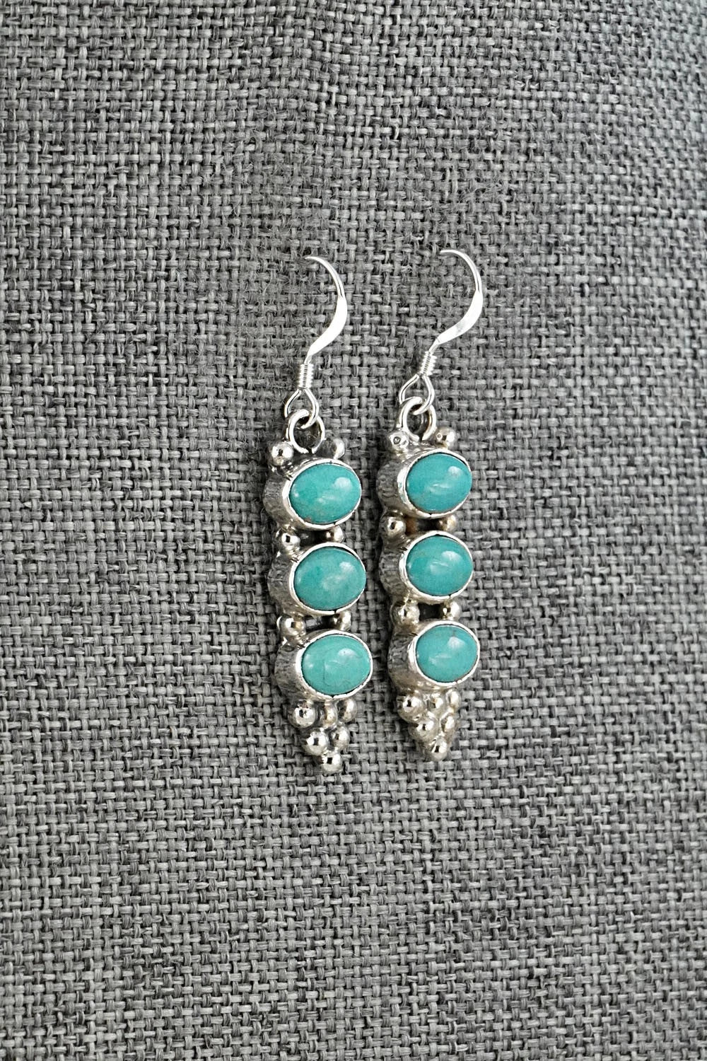 Turquoise & Sterling Silver Earrings - Gary Shorty