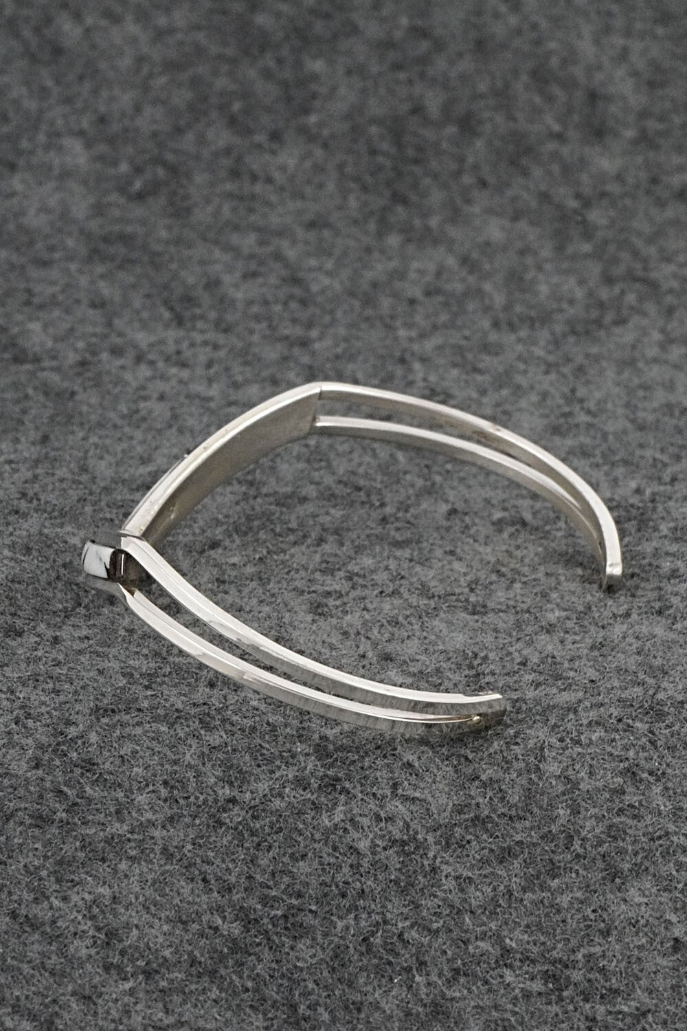 White Buffalo & Sterling Silver Inlay Bracelet - Jamie Johnson