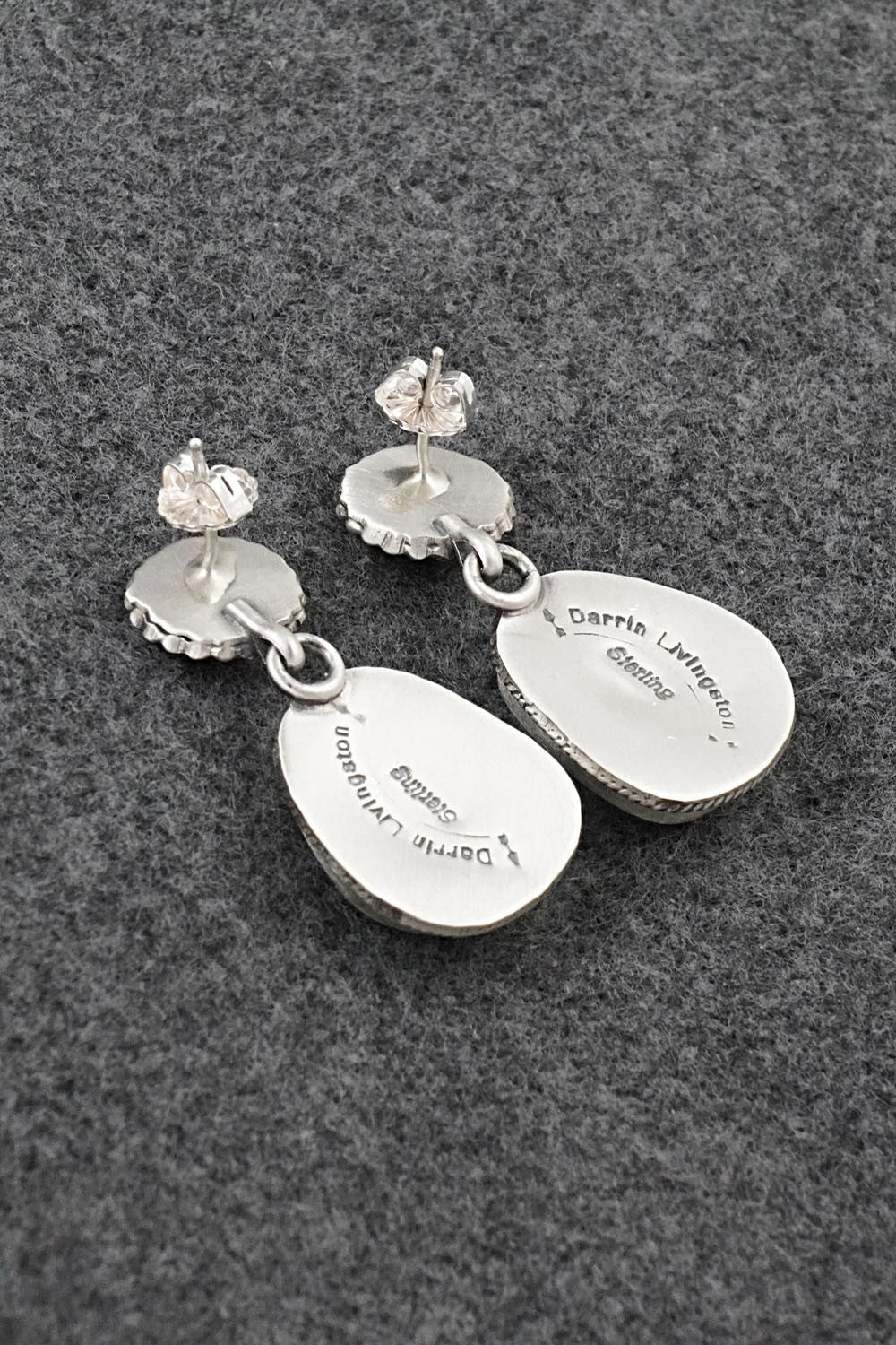Turquoise & Sterling Silver Earrings - Darrin Livingston