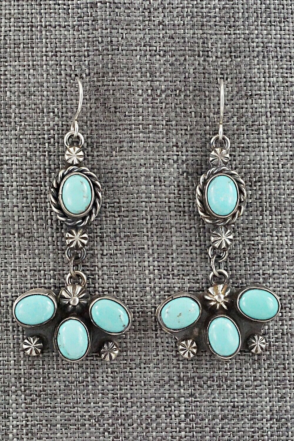 Turquoise & Sterling Silver Earrings - Wilson Dawes