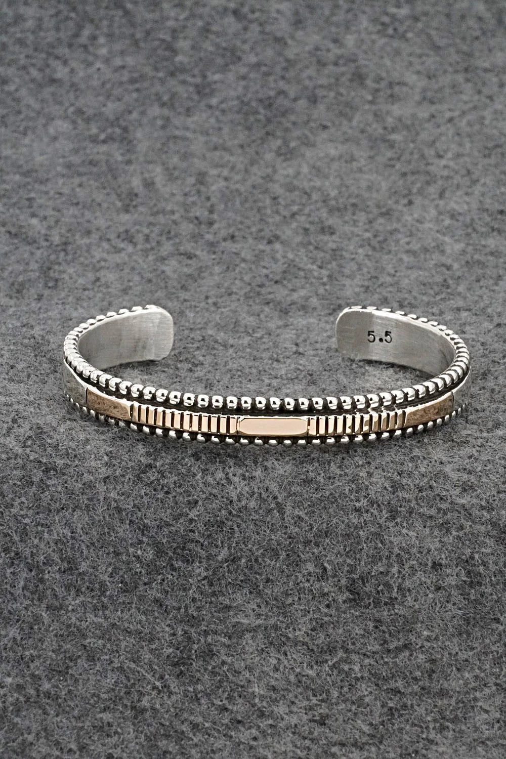 Sterling Silver and 14k Gold Bracelet - Jonathan Nez