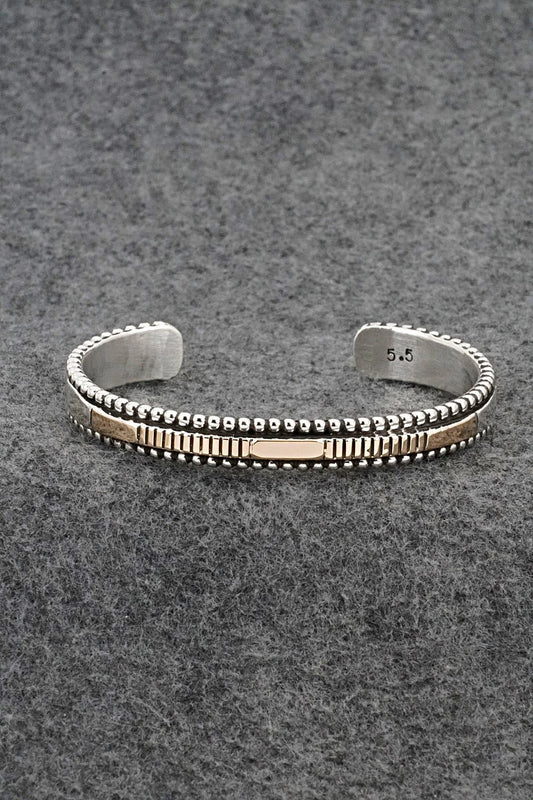 Sterling Silver and 14k Gold Bracelet - Jonathan Nez