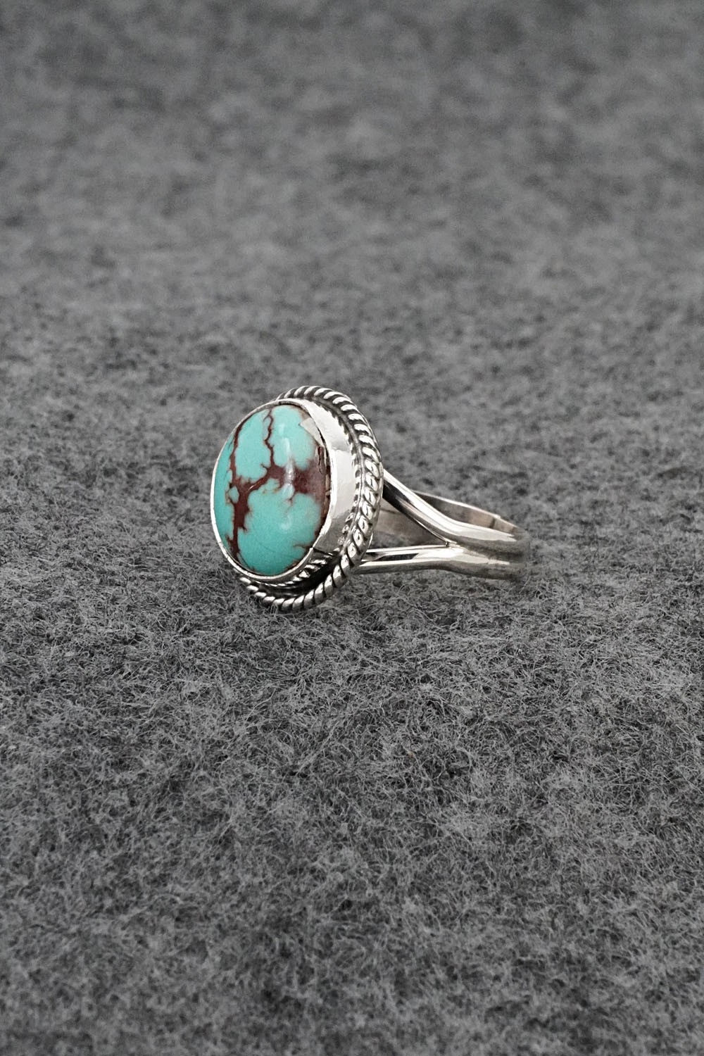 Turquoise & Sterling Silver Ring - Eugene Gruber - Size 5