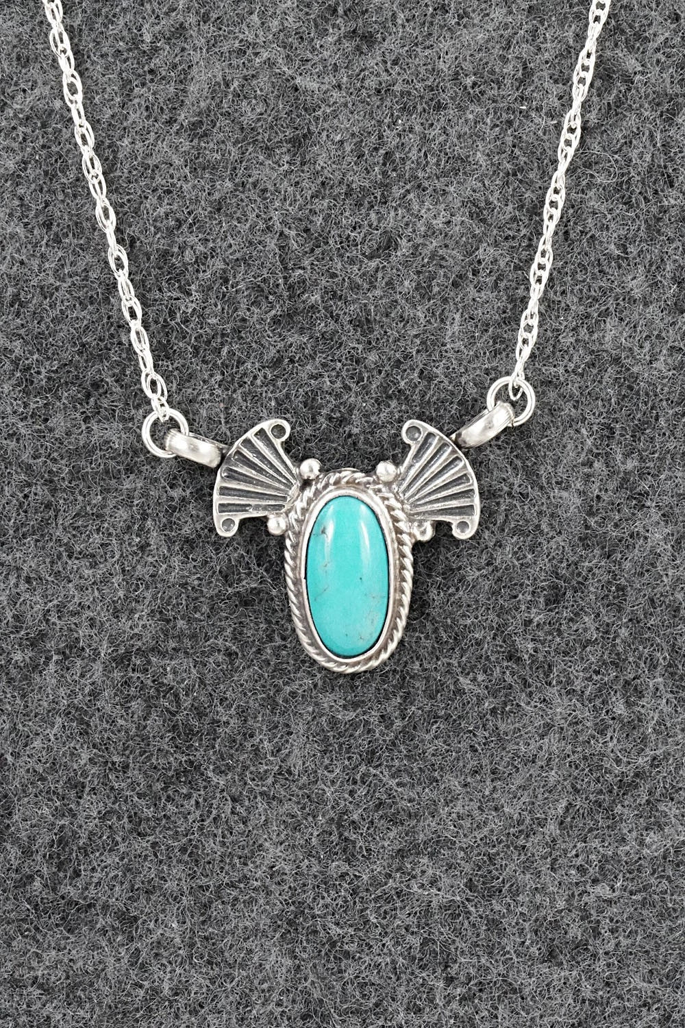 Turquoise & Sterling Silver Necklace - Verley Betone
