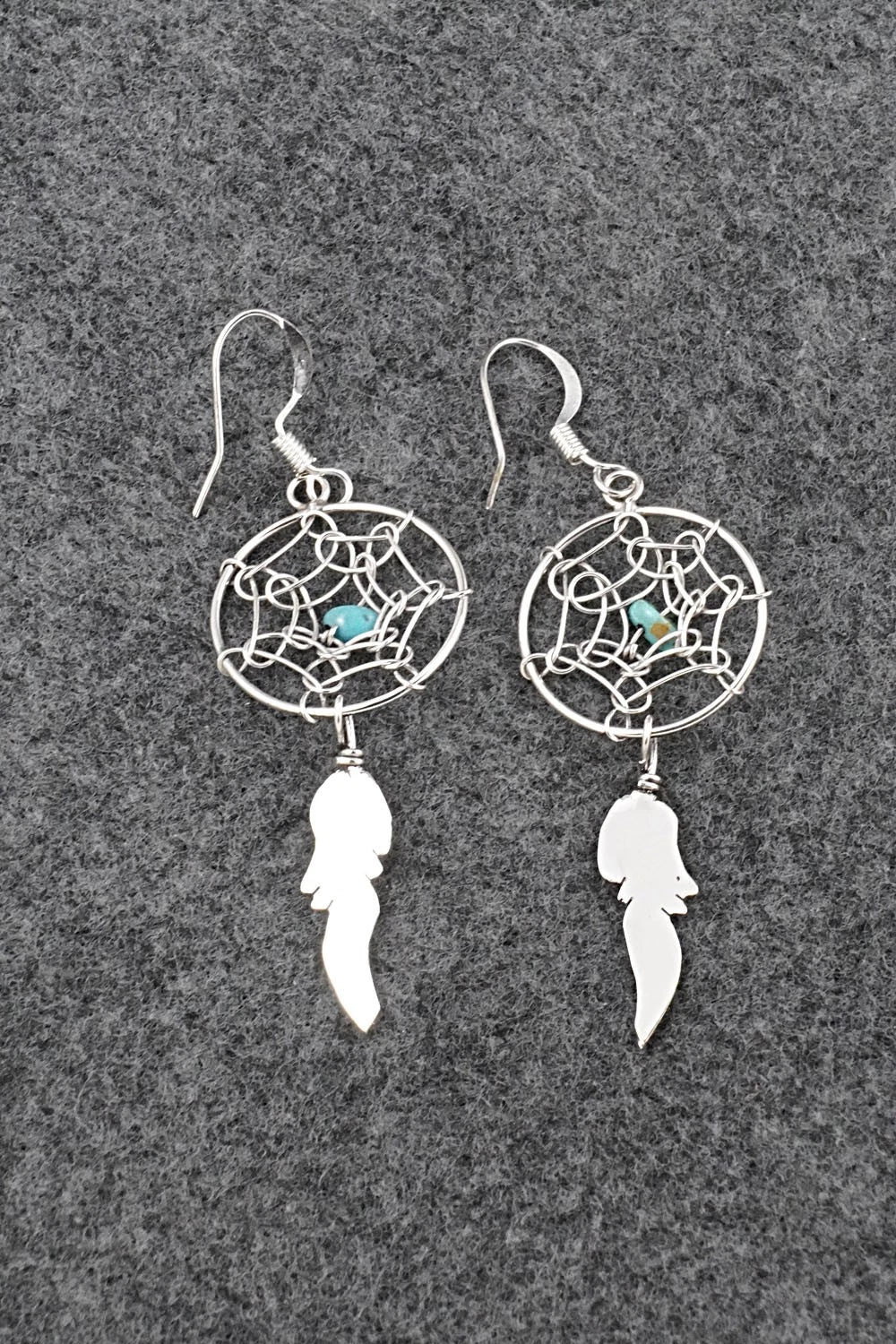 Turquoise & Sterling Silver Earrings - Lorenzo Arviso