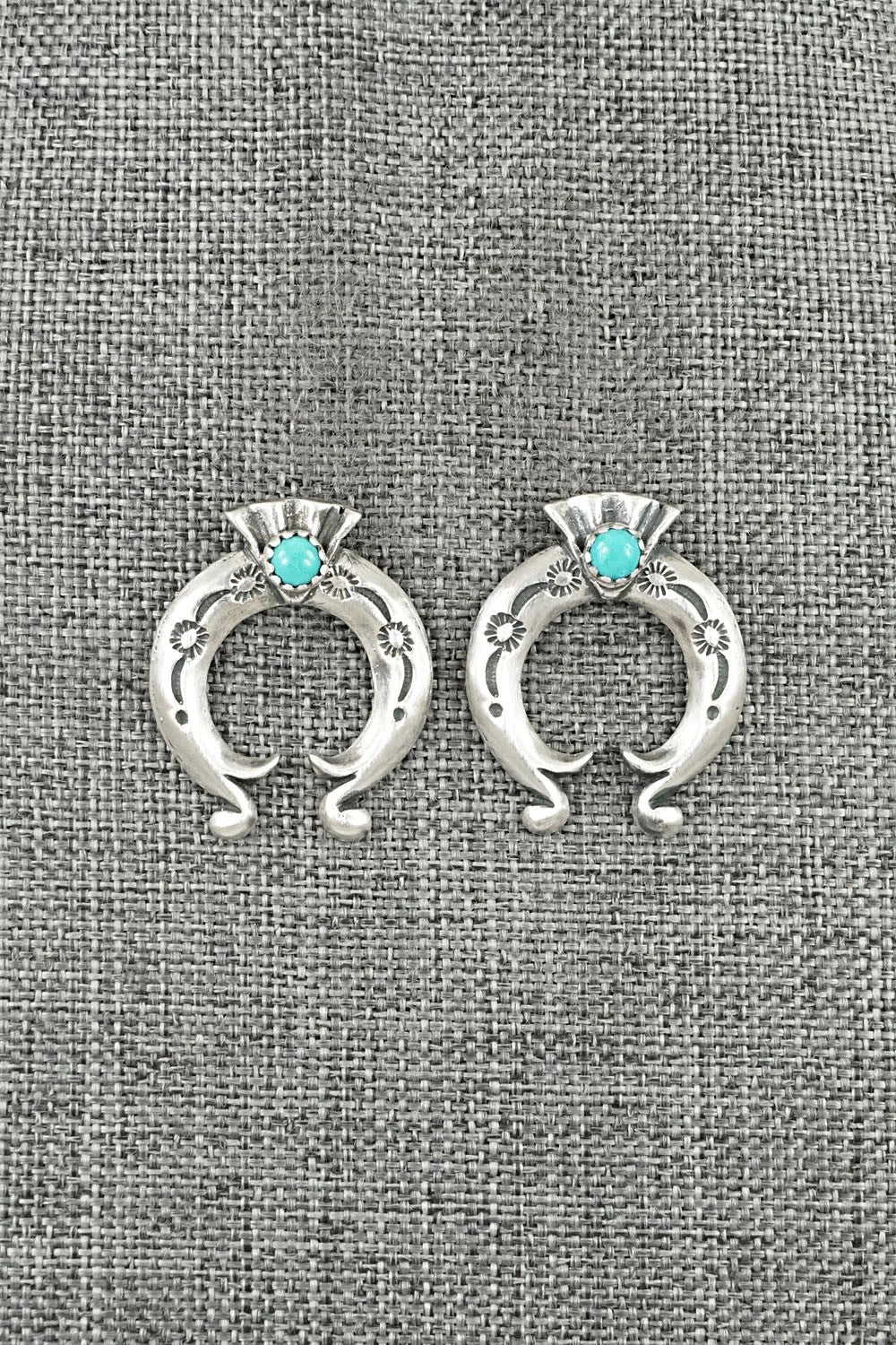 Turquoise & Sterling Silver Earrings - Adrienne Gordon