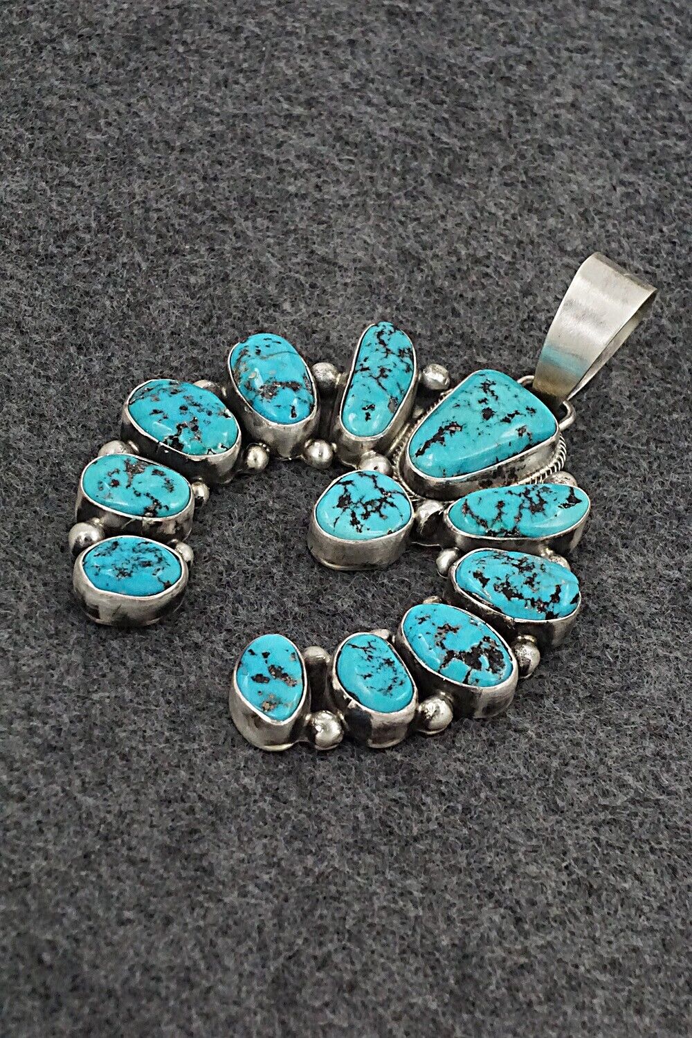 Turquoise & Sterling Silver Pendant - Bobby Johnson