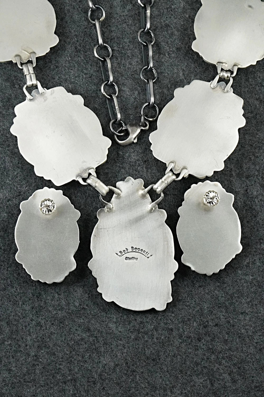 Turquoise & Sterling Silver Necklace and Earrings Set - Bob Becenti