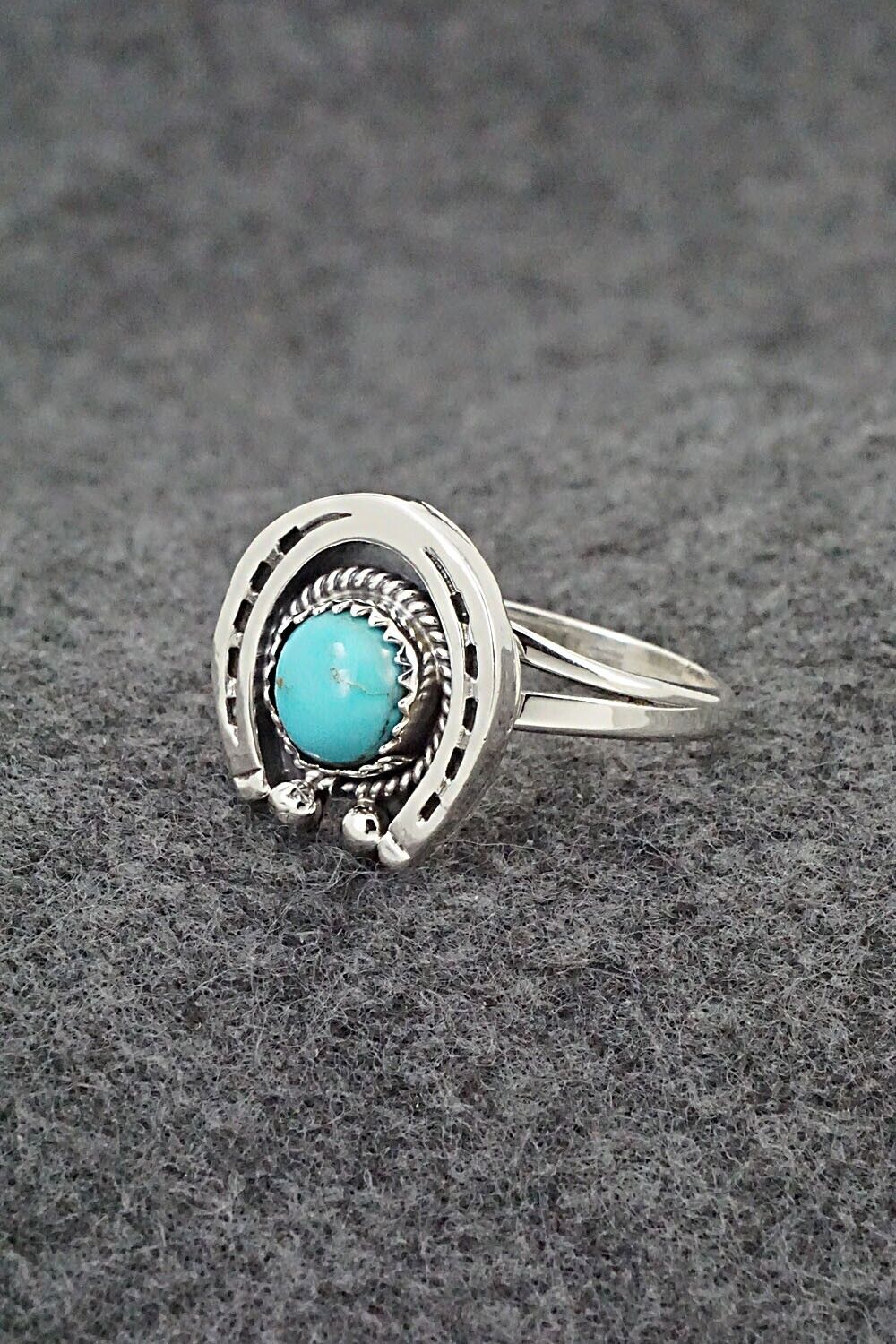 Turquoise & Sterling Silver Ring - Alice Rose Saunders - Size 8.5