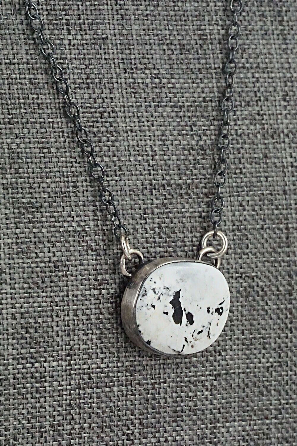 White Buffalo & Sterling Silver Necklace - Angela Martin