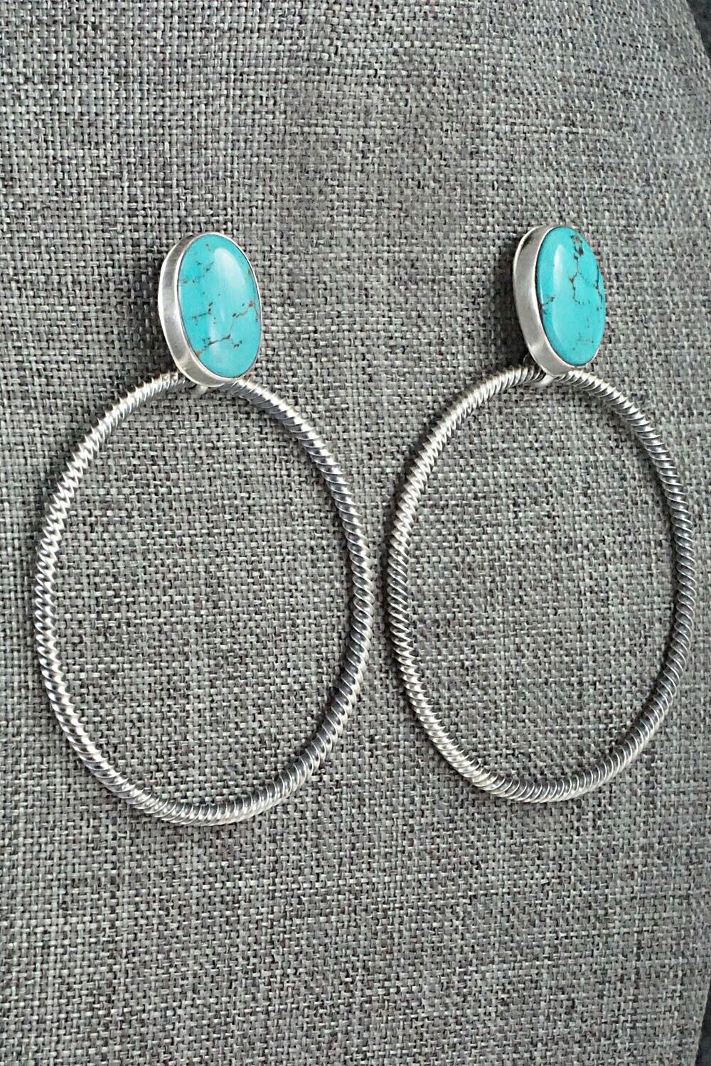 Turquoise & Sterling Silver Earrings - Verley Betone