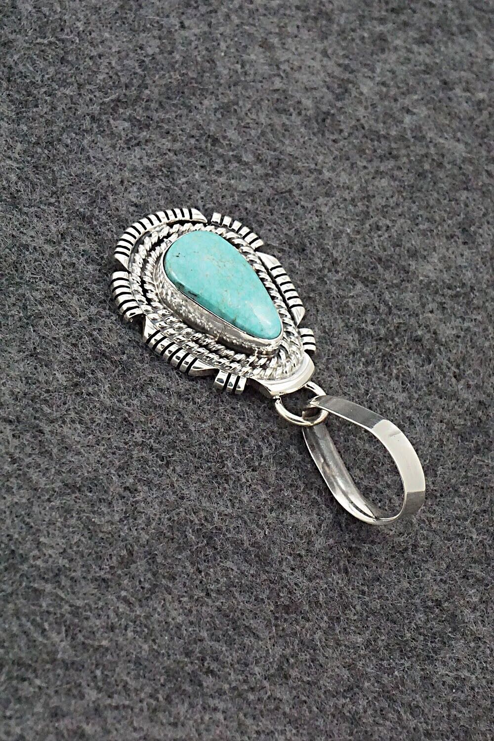 Turquoise & Sterling Silver Pendant - Randy Billy