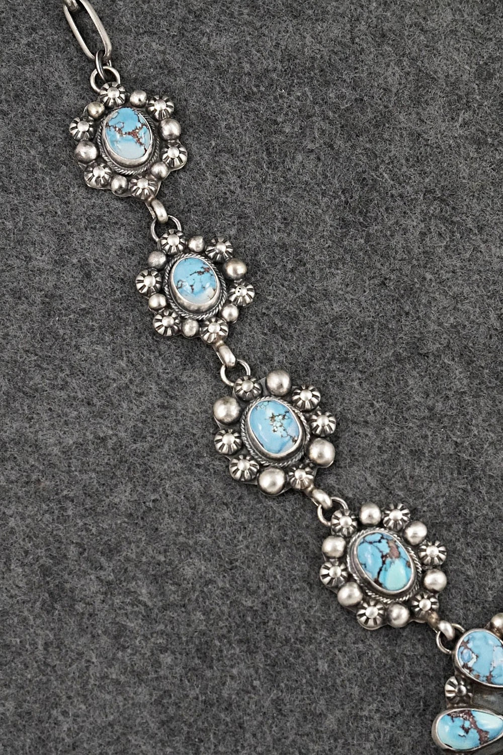 Turquoise & Sterling Silver Necklace and Earrings Set - Kathleen Livingston