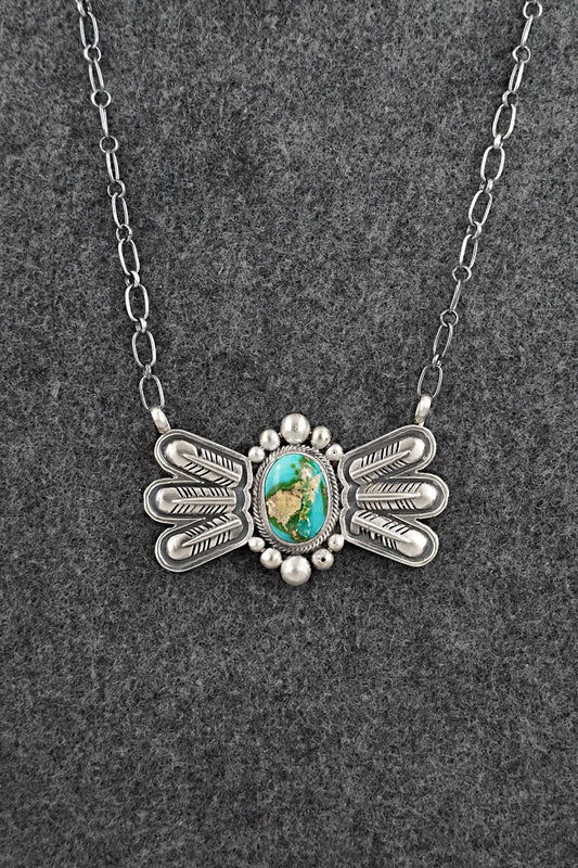 Turquoise & Sterling Silver Necklace - Verley Betone