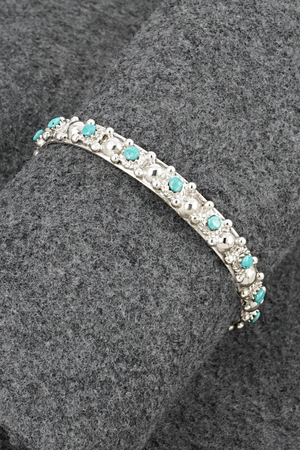 Turquoise & Sterling Silver Bracelet - Gilbert Weebothee