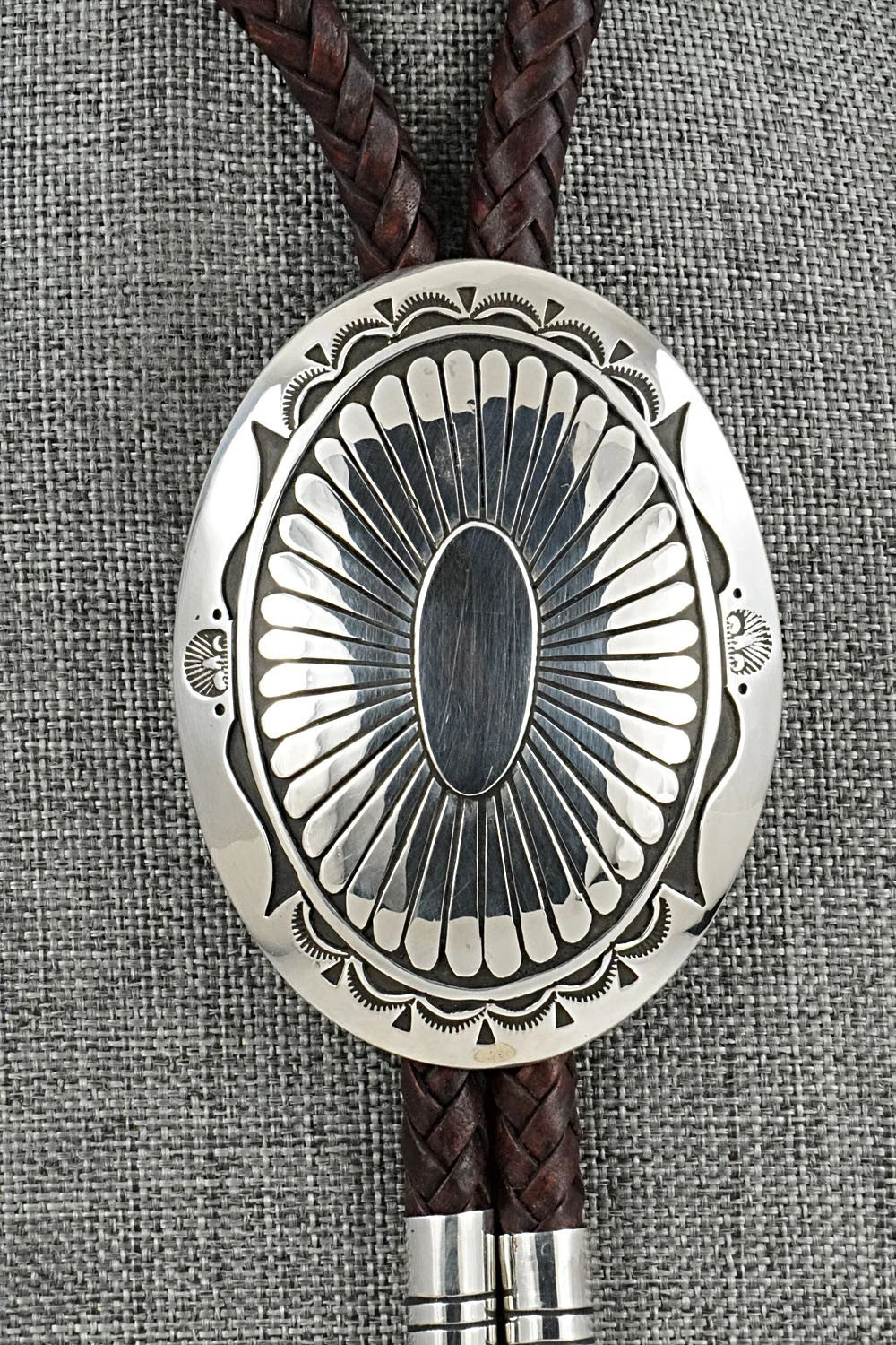 Turquoise & Sterling Silver Bolo Tie - Charlie John