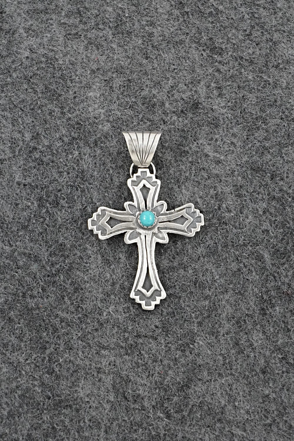 Turquoise & Sterling Silver Pendant - Robertson Martinez