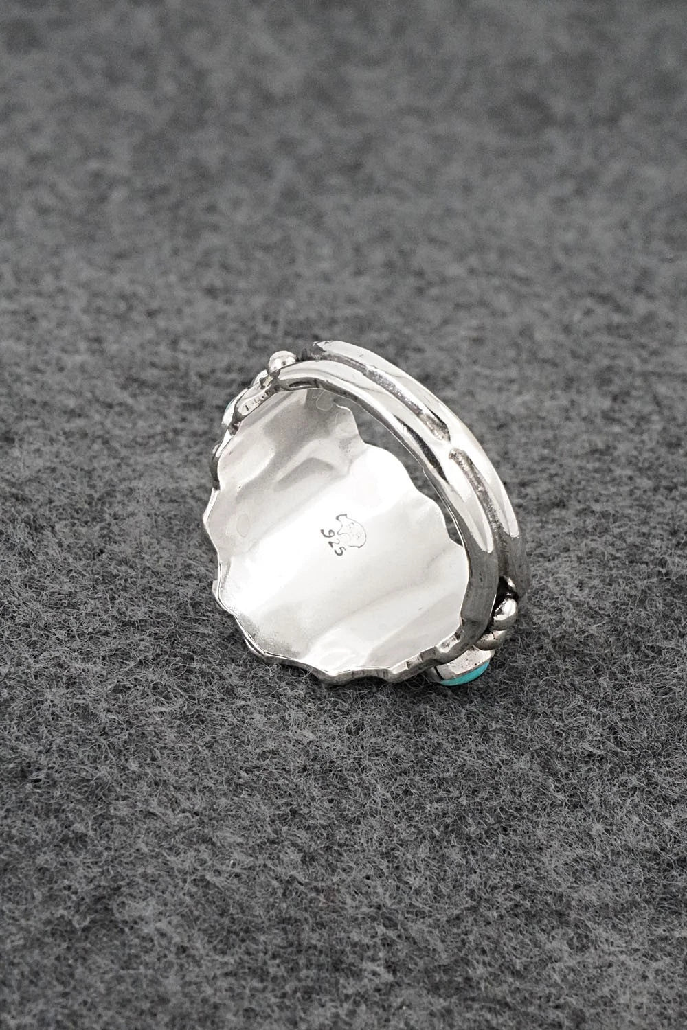 Turquoise & Sterling Silver Ring - Genevieve Francisco - Size 13