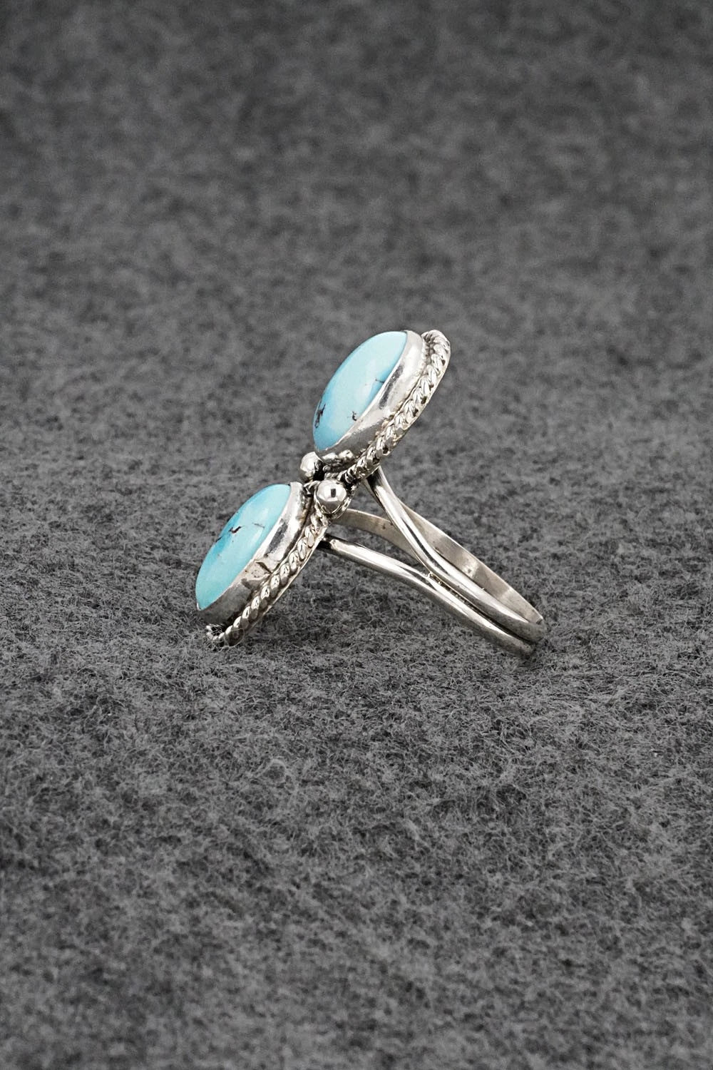 Turquoise & Sterling Silver Ring - Eugene Gruber - Size 9