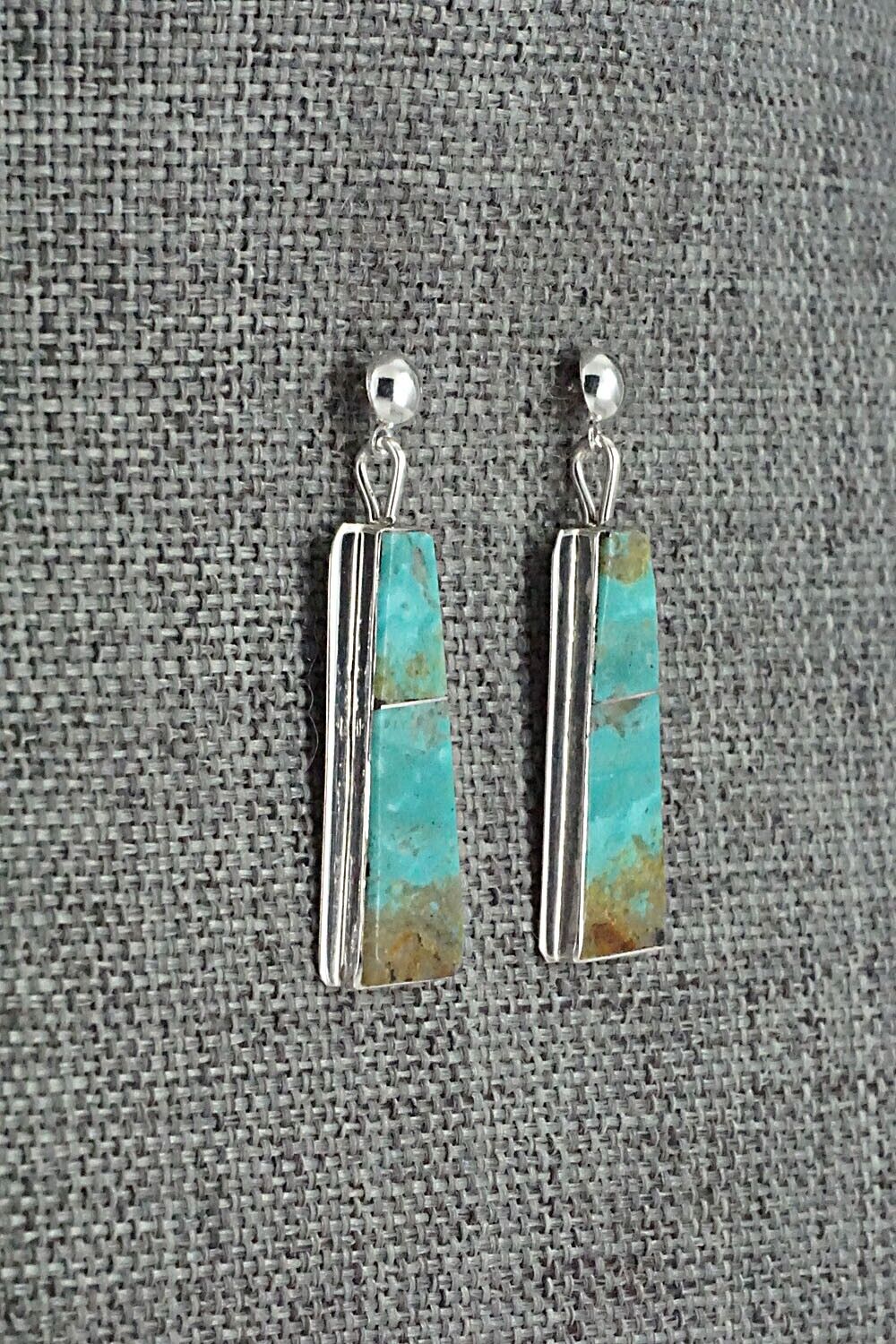 Turquoise & Sterling Silver Earrings - Brenda Pete