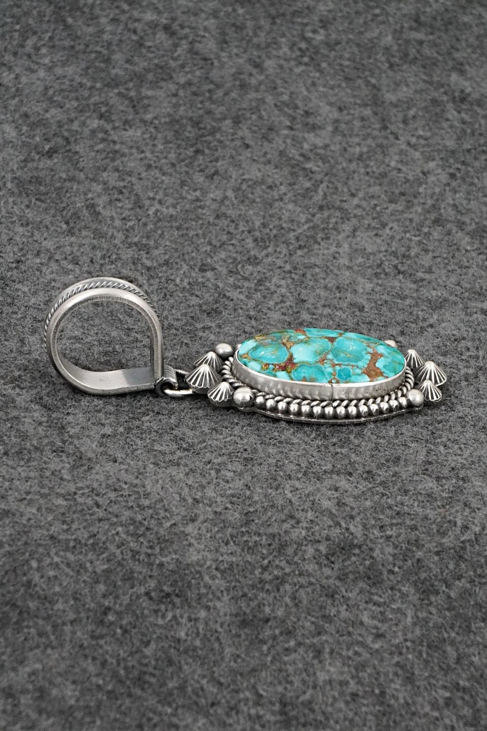 Turquoise & Sterling Silver Pendant - Michael Calladitto