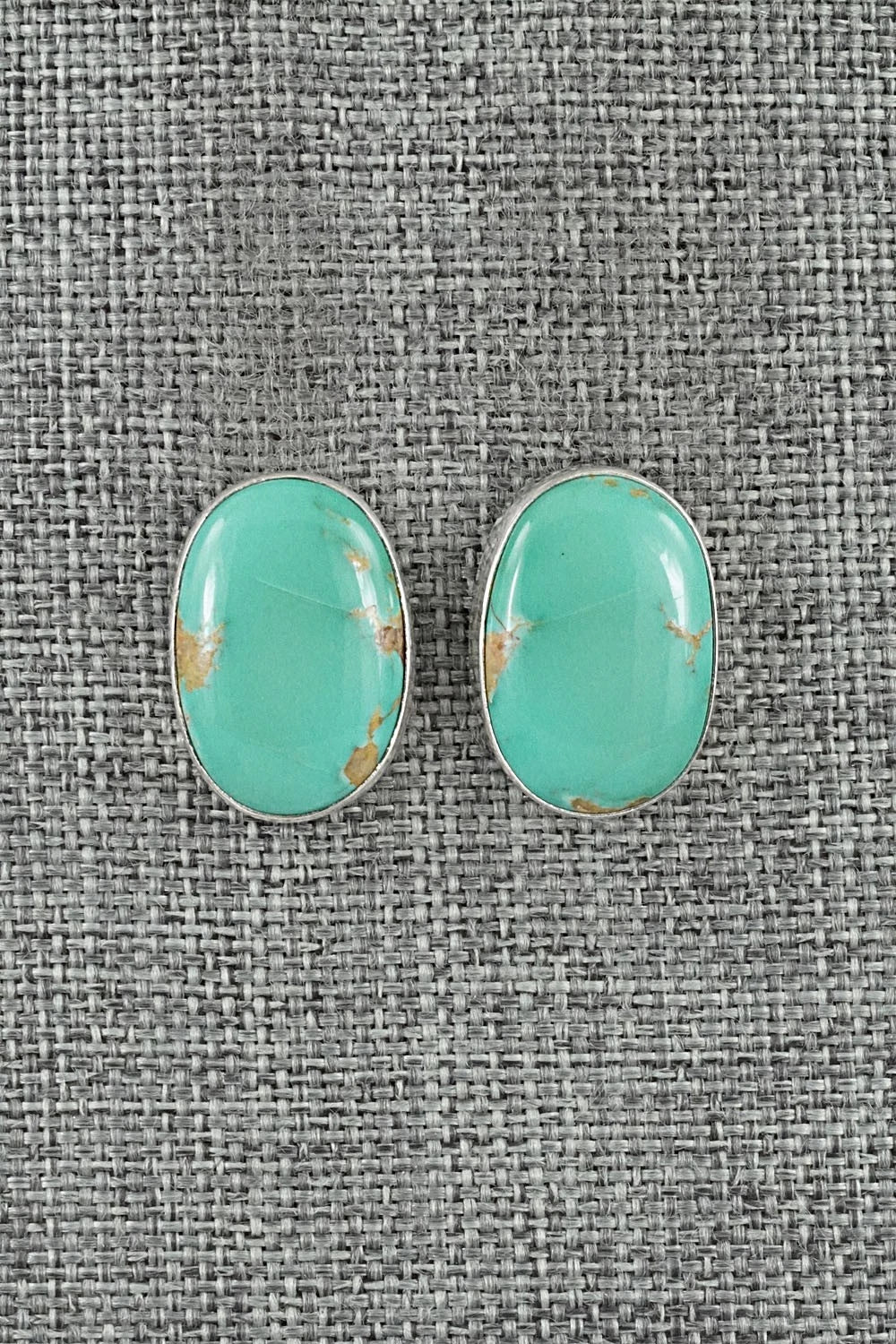 Turquoise & Sterling Silver Earrings - Eugene Gruber