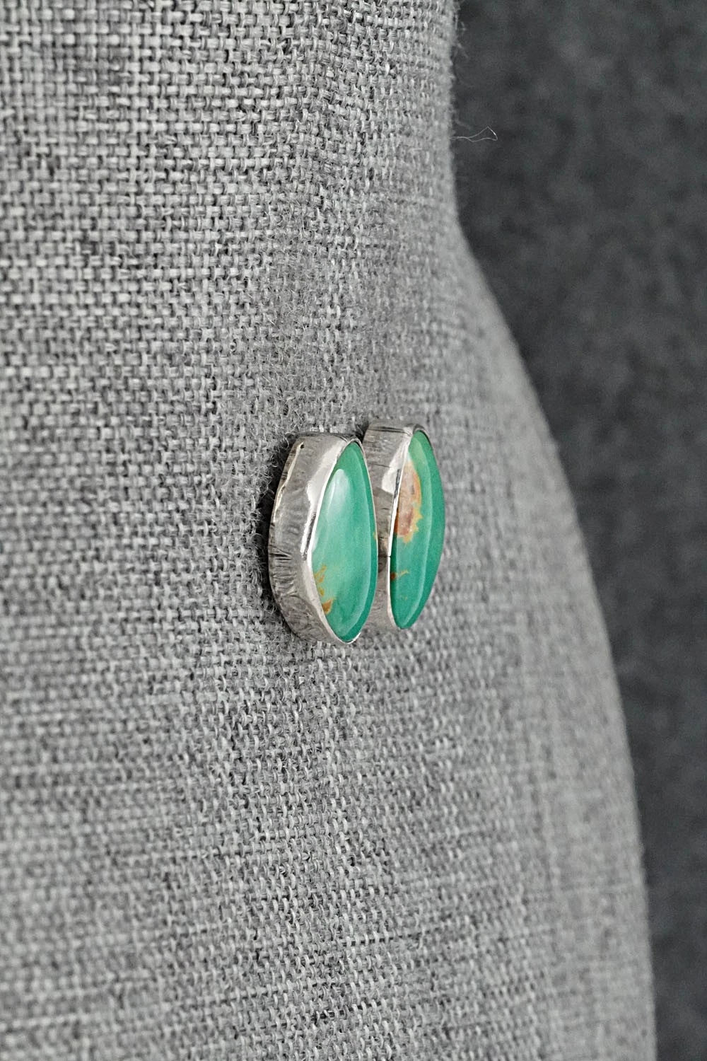 Turquoise & Sterling Silver Earrings - Rosemary Saunders