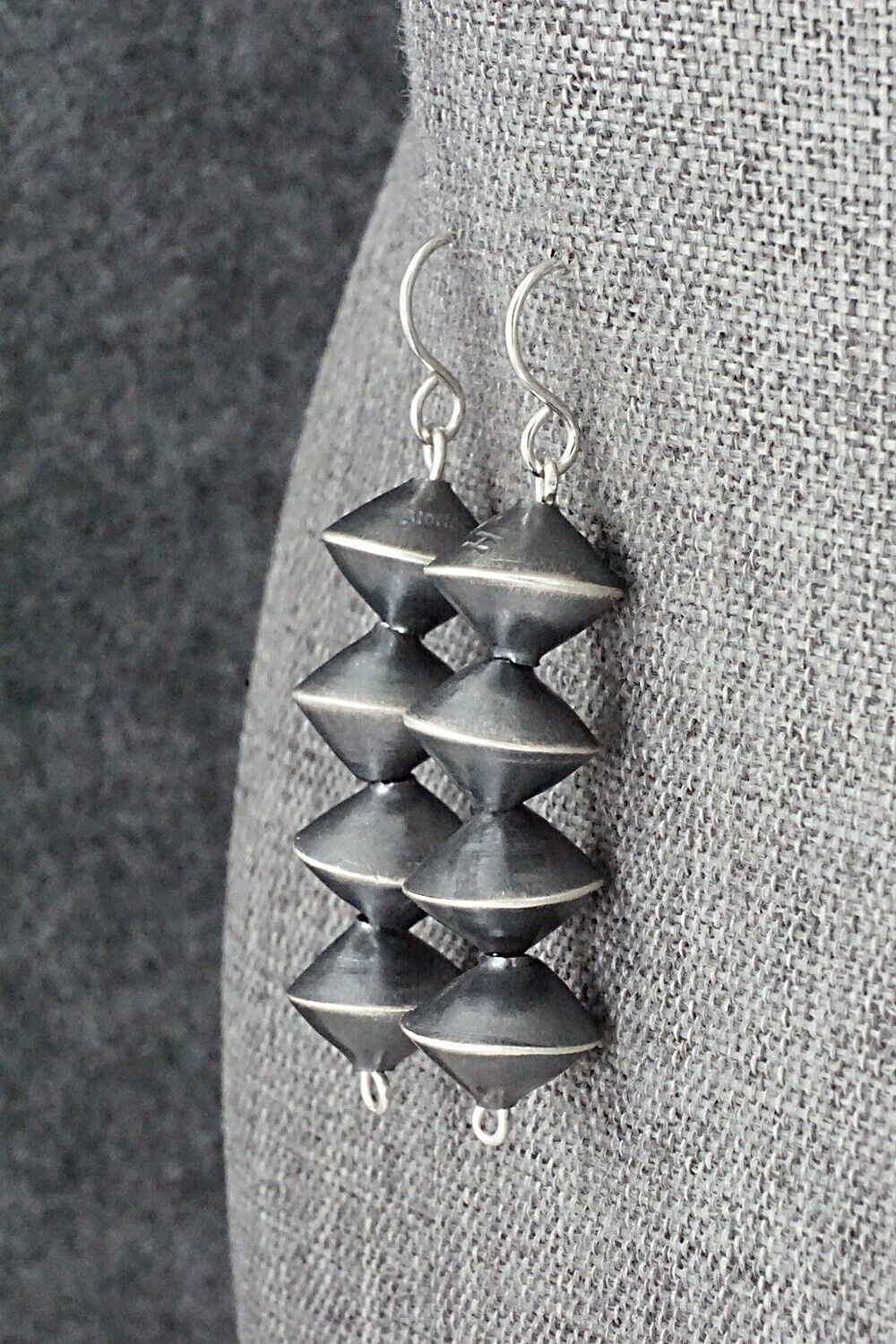 Sterling Silver Navajo Pearl Earrings - Tonisha Haley