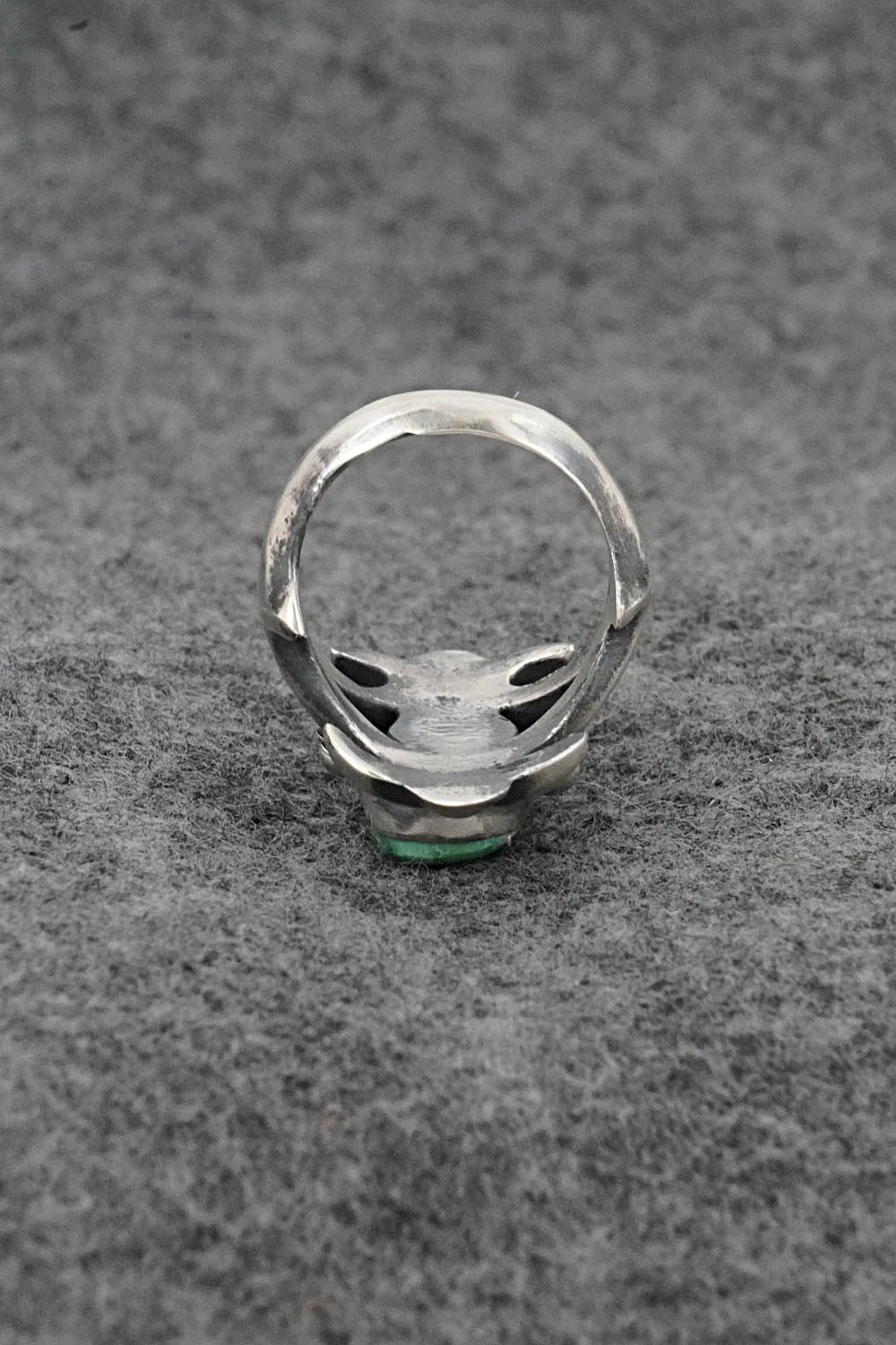 Turquoise & Sterling Silver Ring - Harrison Bitsue - Size 6.5