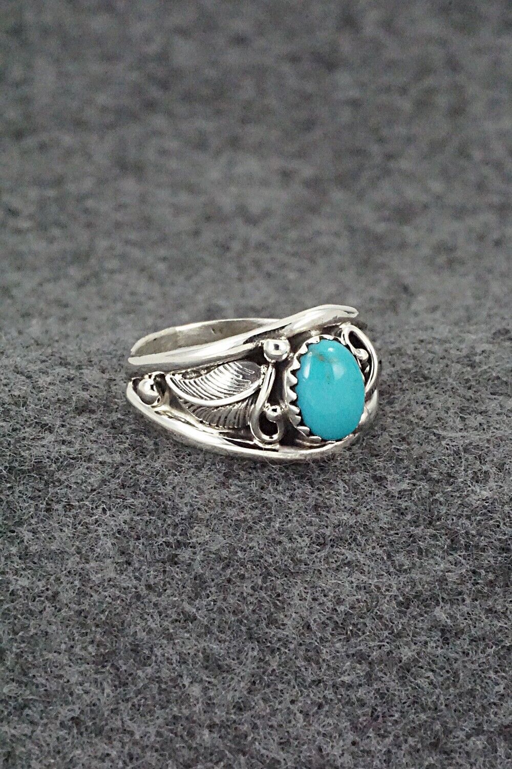 Turquoise & Sterling Silver Ring - Harris Largo - Size 7