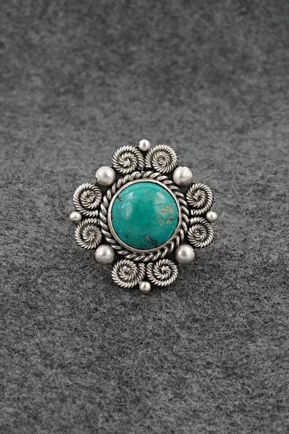 Turquoise & Sterling Silver Ring - Michael Calladitto - Size 7