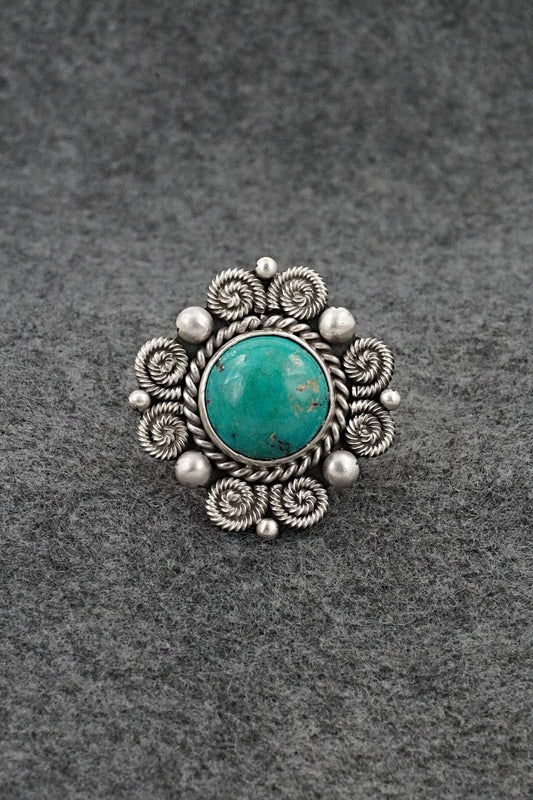 Turquoise & Sterling Silver Ring - Michael Calladitto - Size 7