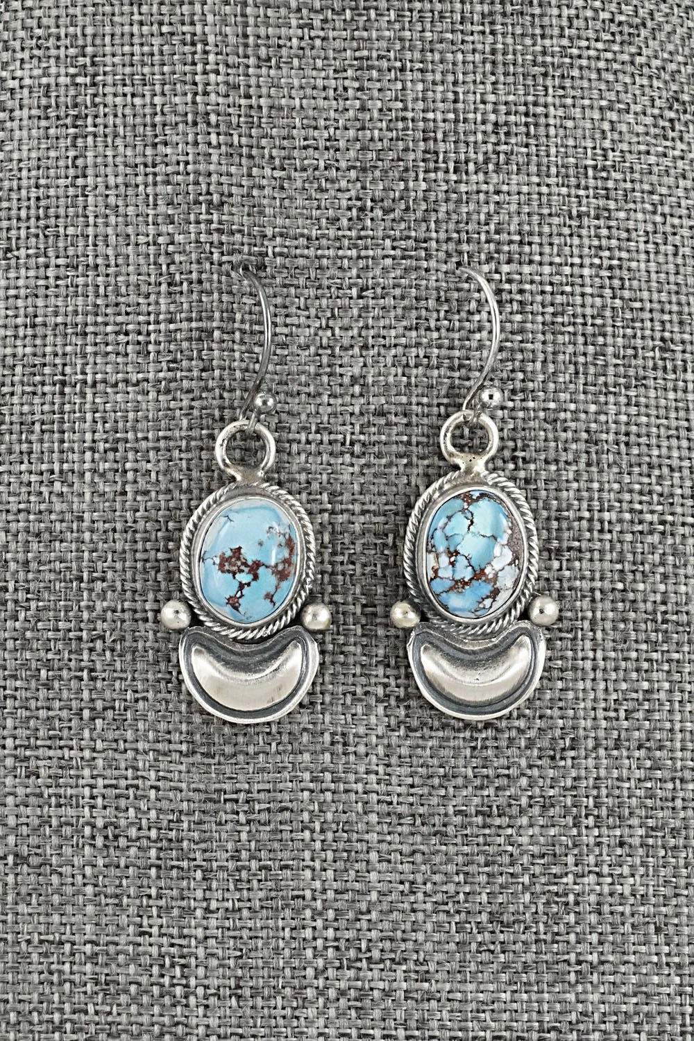Turquoise & Sterling Silver Necklace and Earrings Set - Paul Livingston