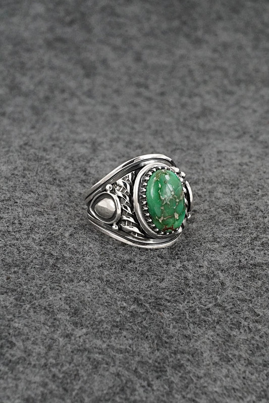 Turquoise & Sterling Silver Ring - Derrick Gordon - Size 7