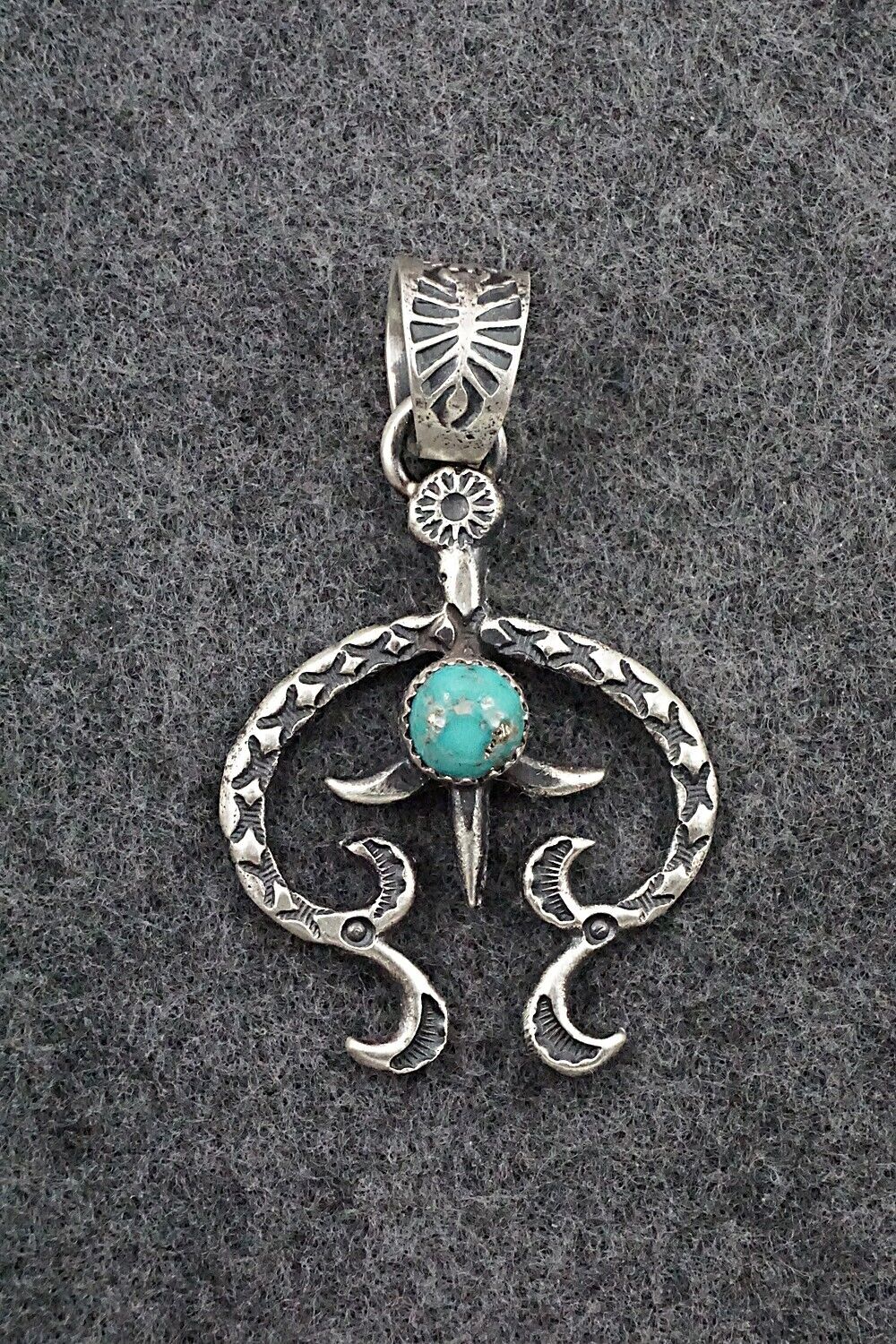 Turquoise & Sterling Silver Pendant - Kevin Billah
