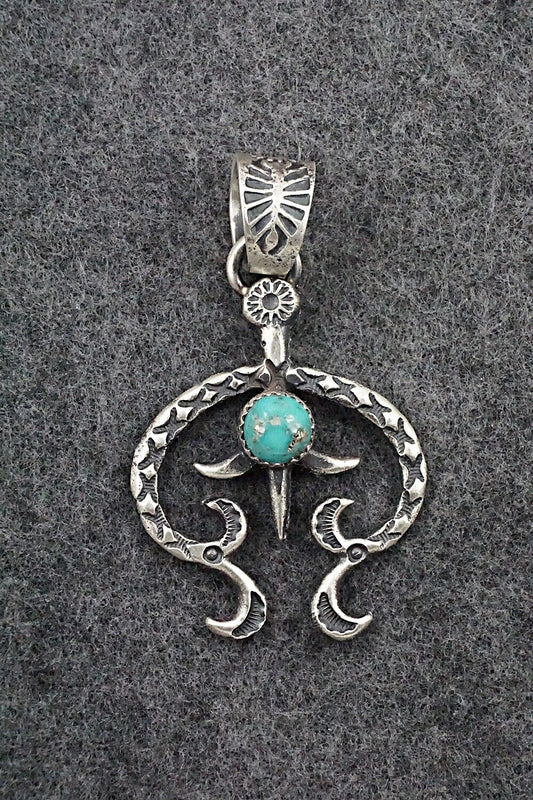 Turquoise & Sterling Silver Pendant - Kevin Billah
