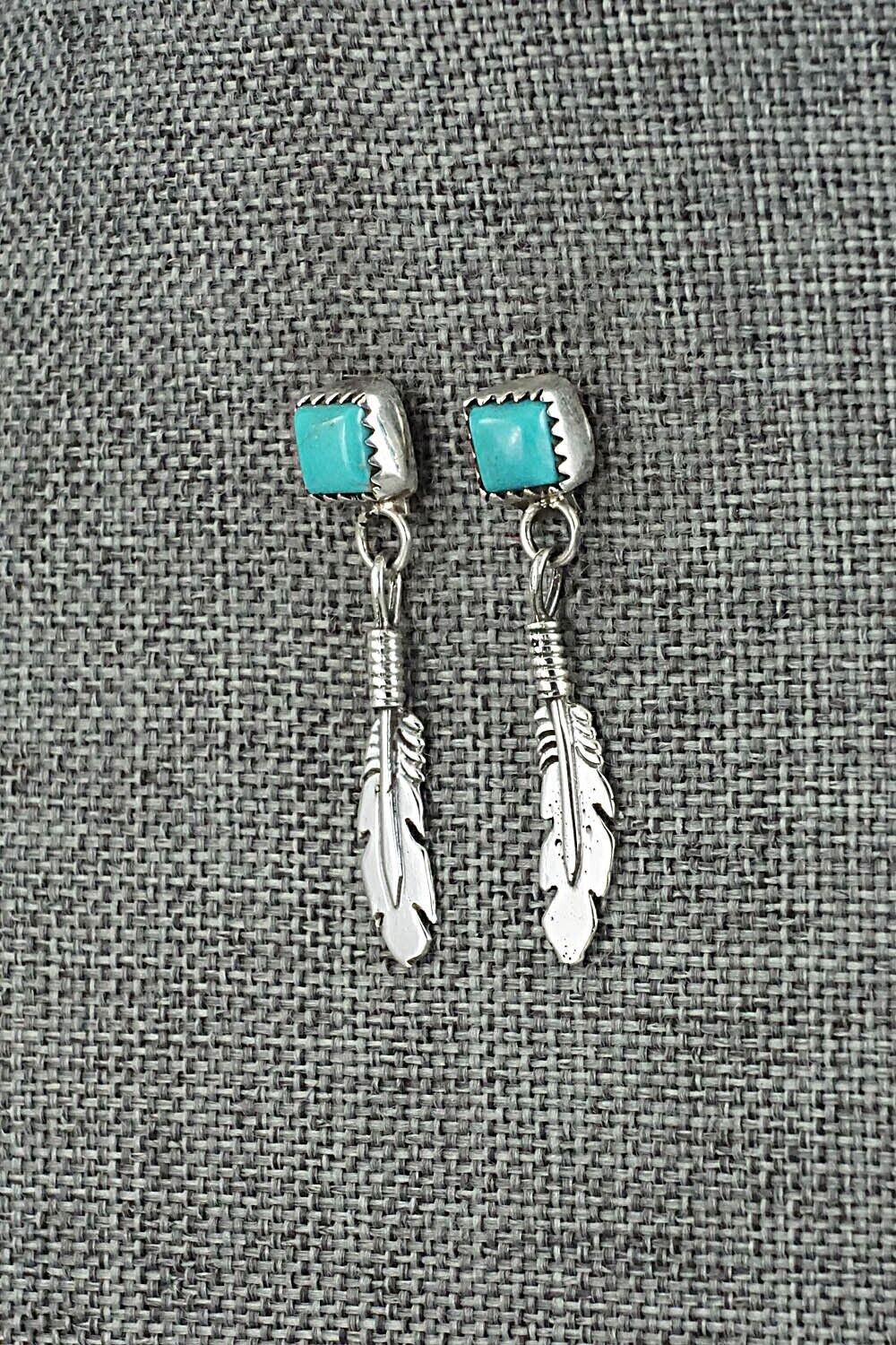 Turquoise & Sterling Silver Earrings - Jerold Joe