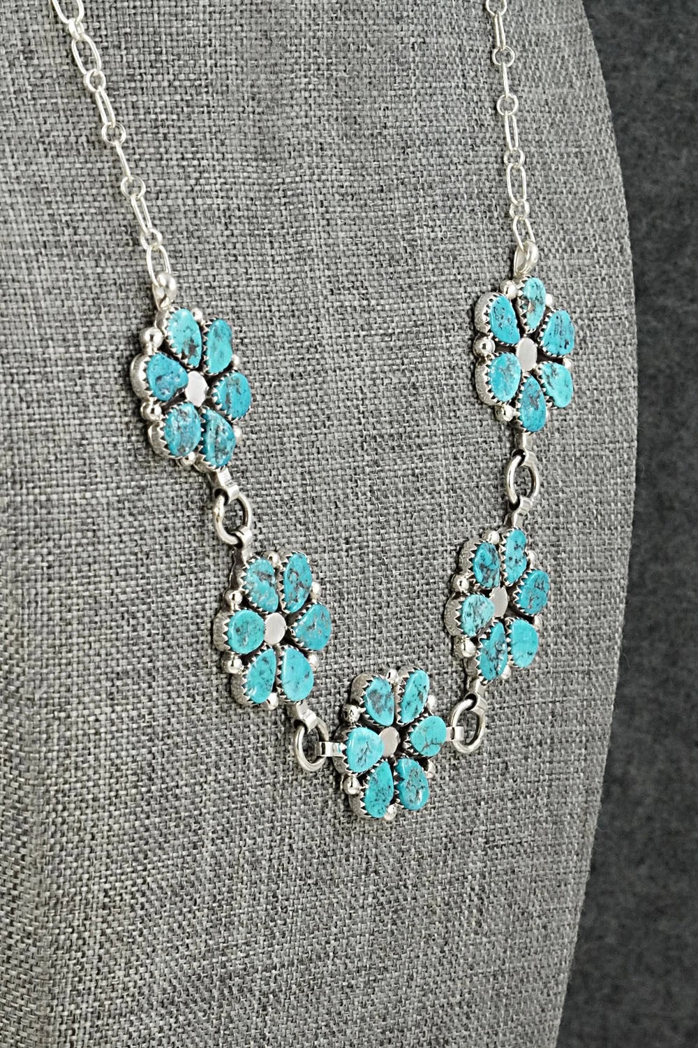 Turquoise & Sterling Silver Necklace - Anthony Brown