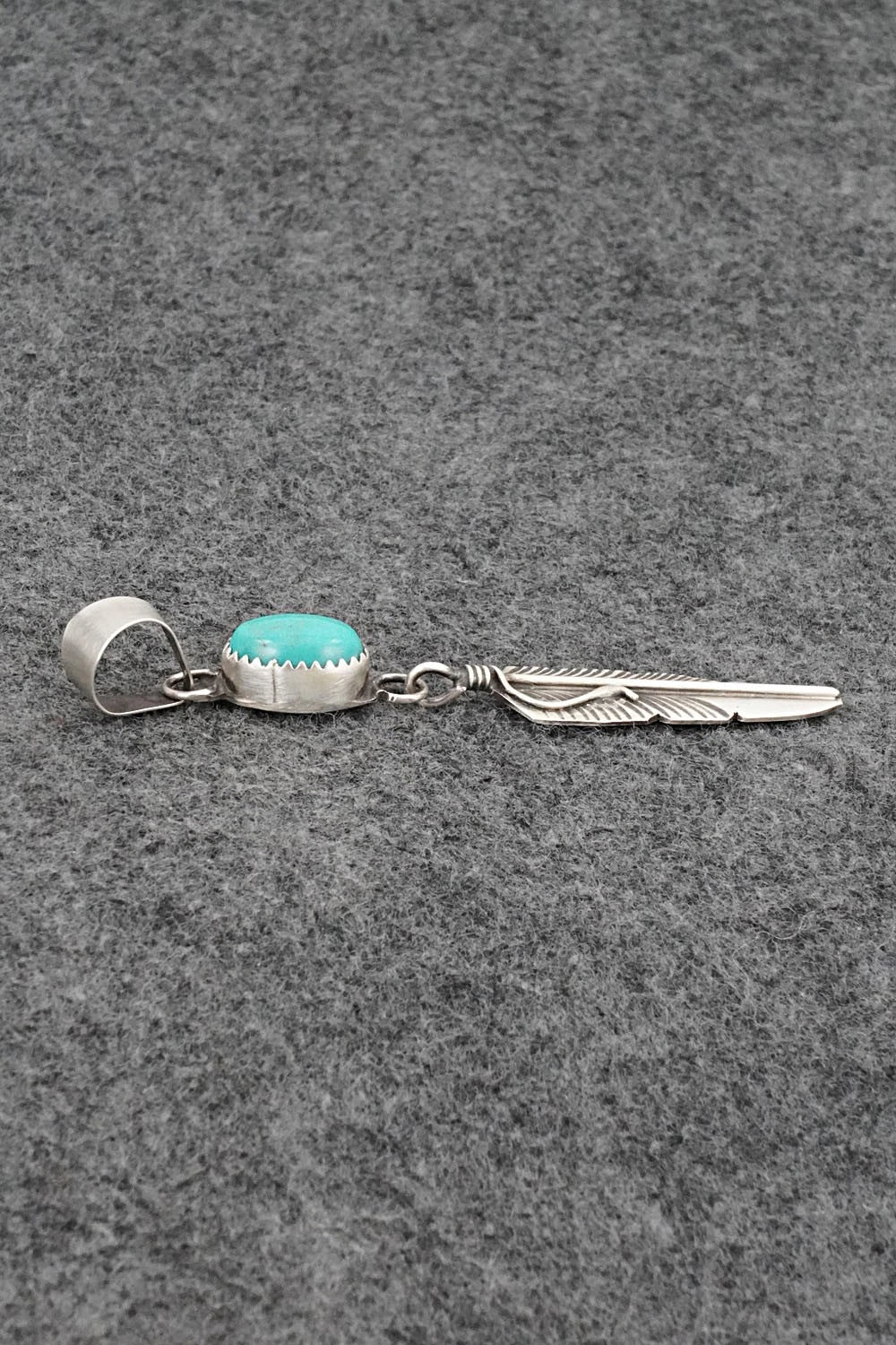 Turquoise & Sterling Silver Pendant - Chris Charley