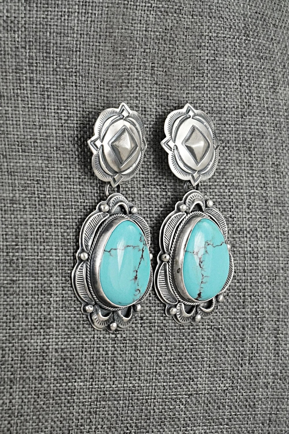 Turquoise & Sterling Silver Earrings - Randy Boyd