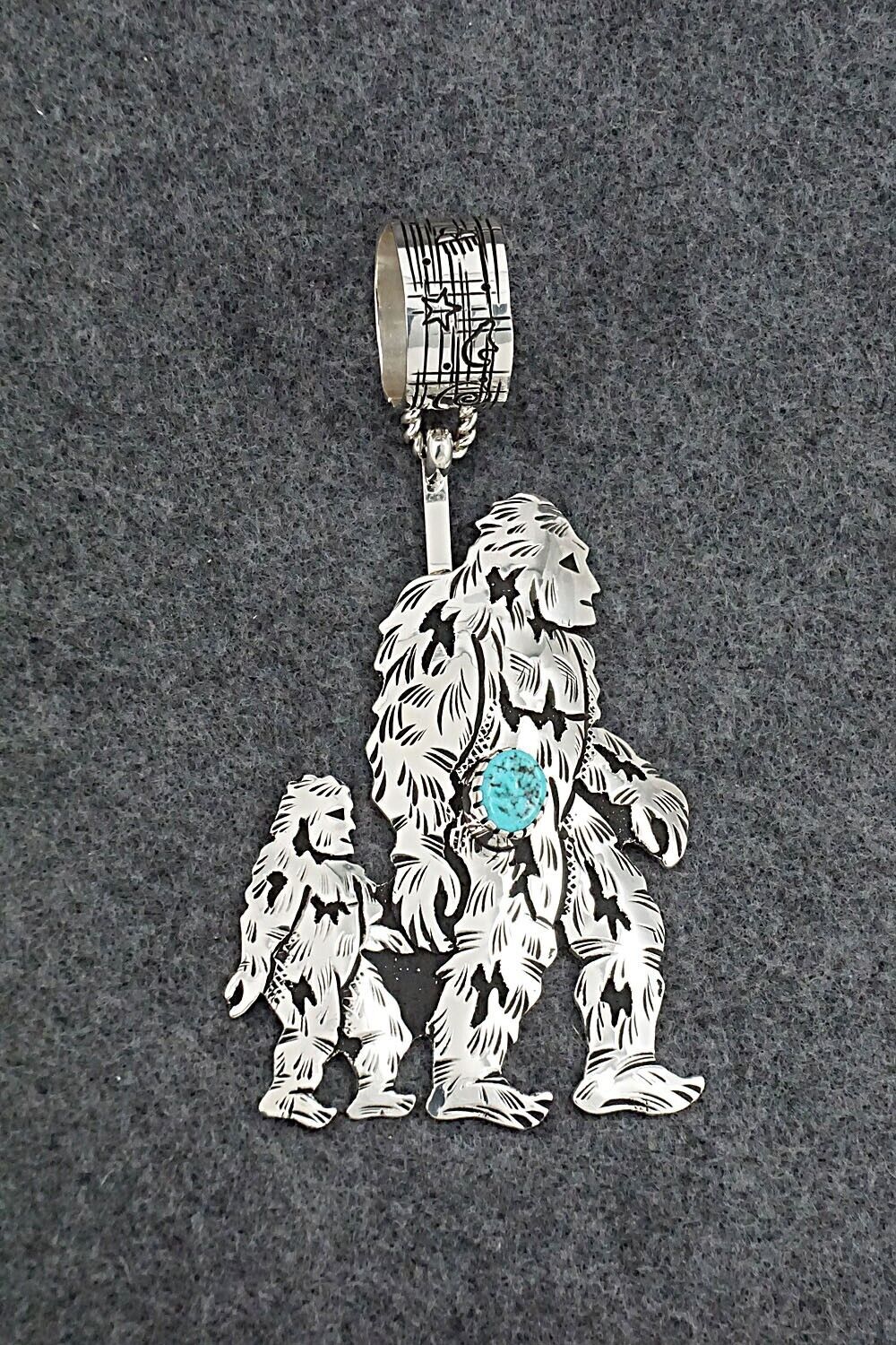 Turquoise & Sterling Silver Pendant - Richard Singer