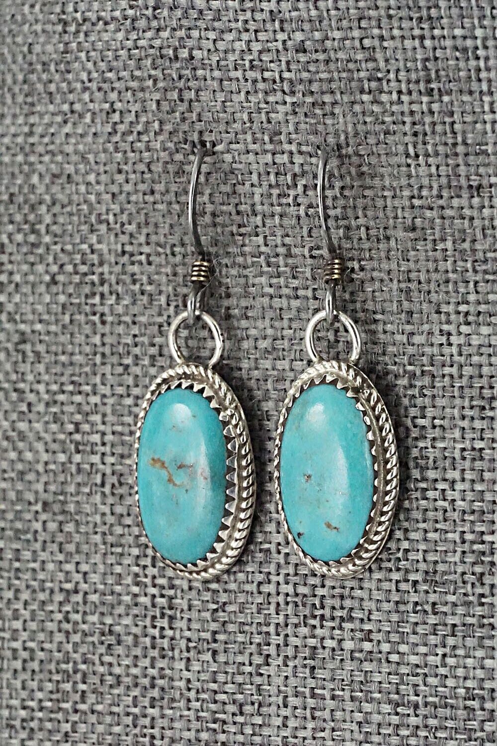 Turquoise & Sterling Silver Earrings - Ernest Hawthorne