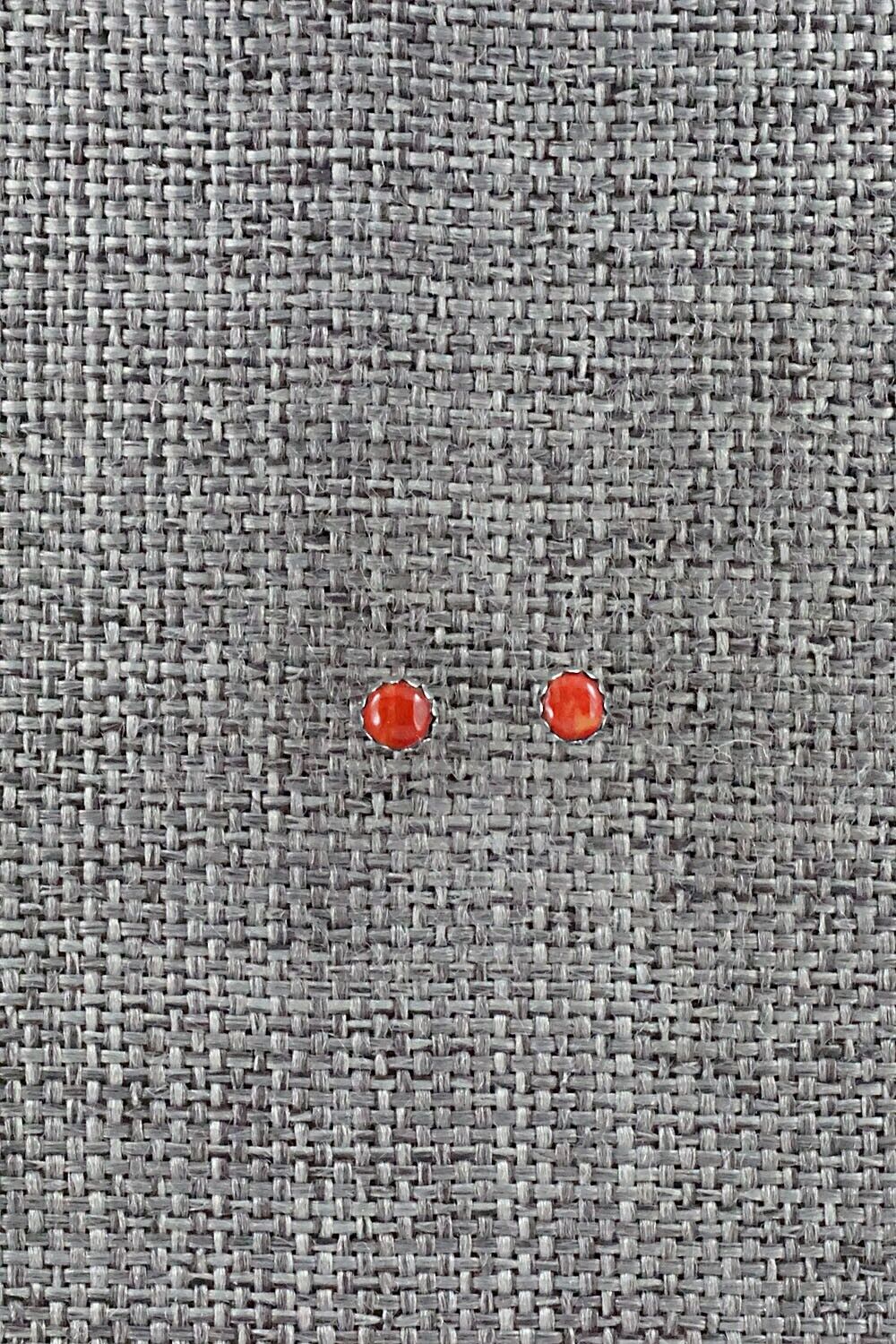 Spiny Oyster & Sterling Silver Earrings - Serena Sanchez
